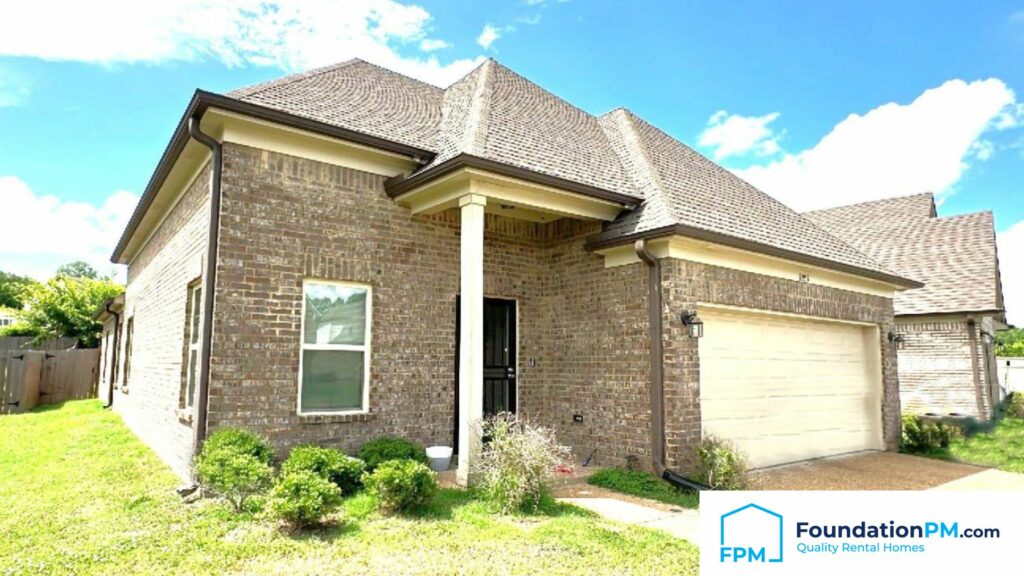 Image showing a well-managed property in Memphis with Foundation Property Management signage