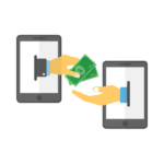 Icon showing online payment responsibilities for residents.