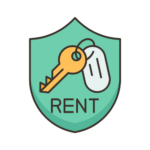 Icon showing rent insurance responsibilities for residents.